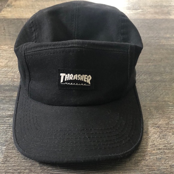 black thrasher hat